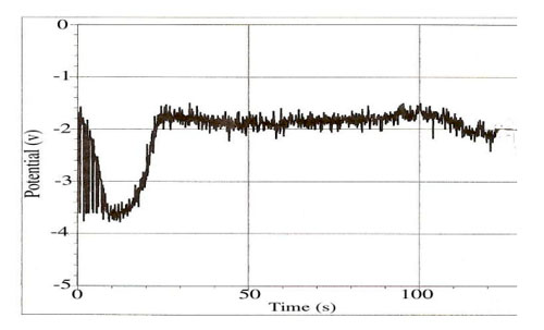 Figure 2  April 8, 2009 near noon. The downward 
peak was maximum again at near 12 s